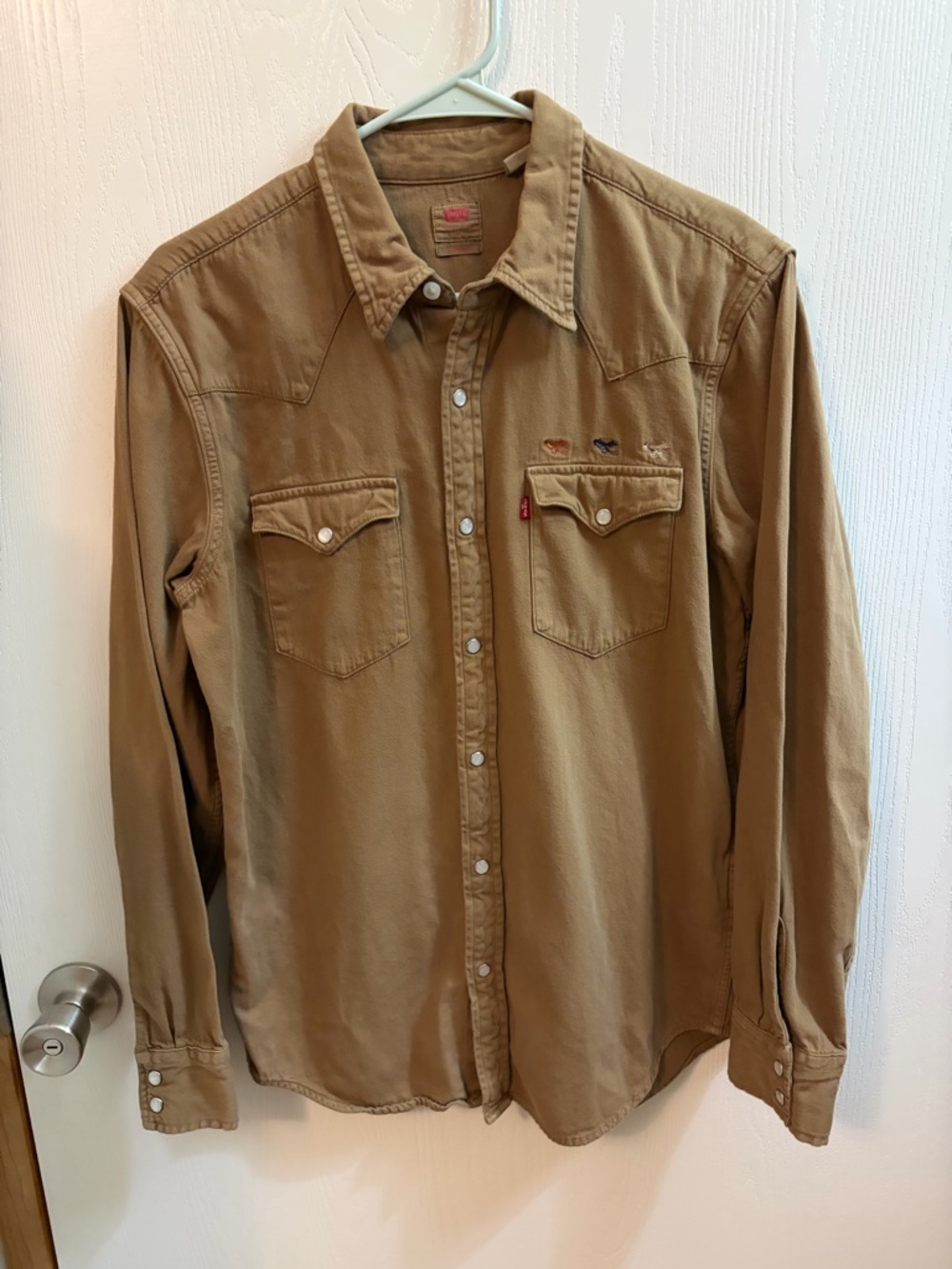 Levi's Men's Classic Western Angler Pearl Snap Shirt SZ M FlyFishing